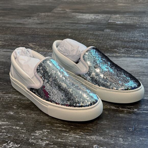 Tory Burch Carter Slip-On Shoes Womens 6.5 Sequin Leather Casual‎ Sneakers NIB - Picture 7 of 15